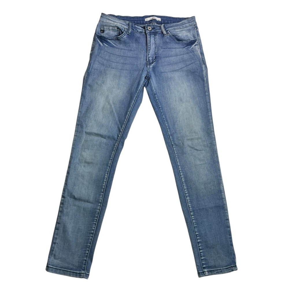 KanCan Light Medium Denim Blue Wash Skinny Jeans with Subtle Fading Size W9 28